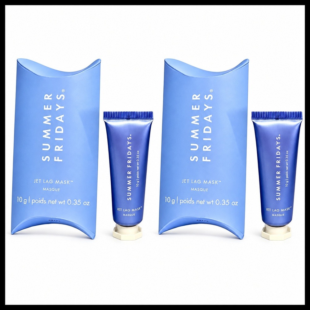 2 x Summer Fridays Jet Lag Mask 0.35 oz 10 g. Mini Travel Size New Sealed
